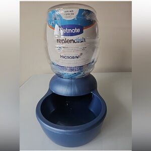 Petmate Replendish Microban Dog Feeder Small 5lbs Pearl Peacock Blue